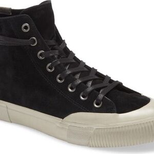 All Saints Dumont Suede Sneaker High Top Shoes Black Size EU 45 US 12 NEW